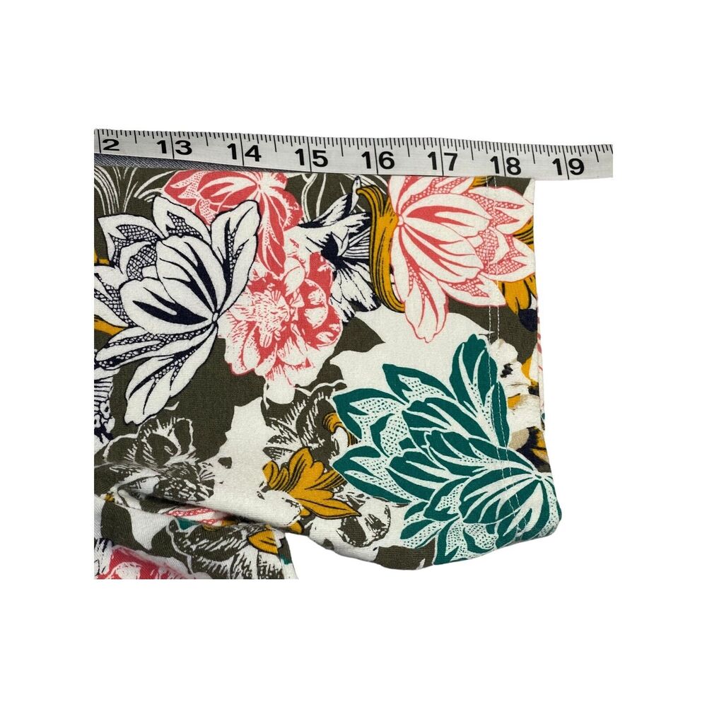 Christopher & Banks T-Shirt Womens Small Multicolor Floral Stretch Crew Pullover - Picture 6 of 8